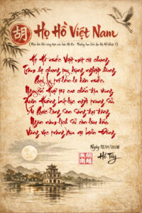 Họa bài thơ Họ Hồ Việt Nam