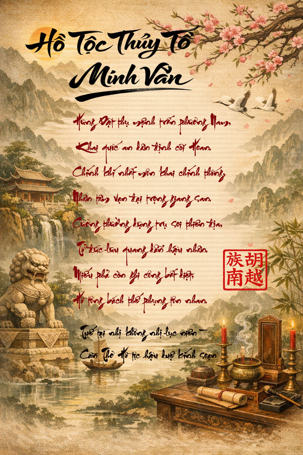 HỒ TỘC THỦY TỔ MINH VĂN