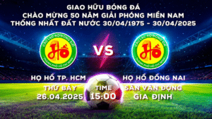 Đá bóng giao hữu Thanh Niên Họ Hồ Tp.HCM & Thanh Niên Họ Hồ Đồng Nai. Chào mừng ngày 30/04/2026