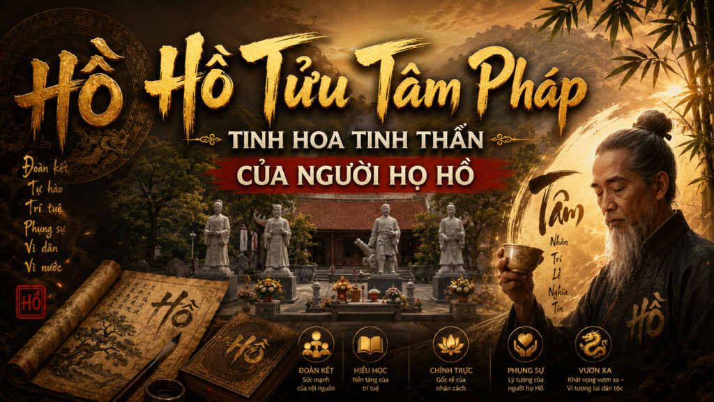 Hồ Tửu Tâm Pháp – Tinh hoa tinh thần của người họ Hồ